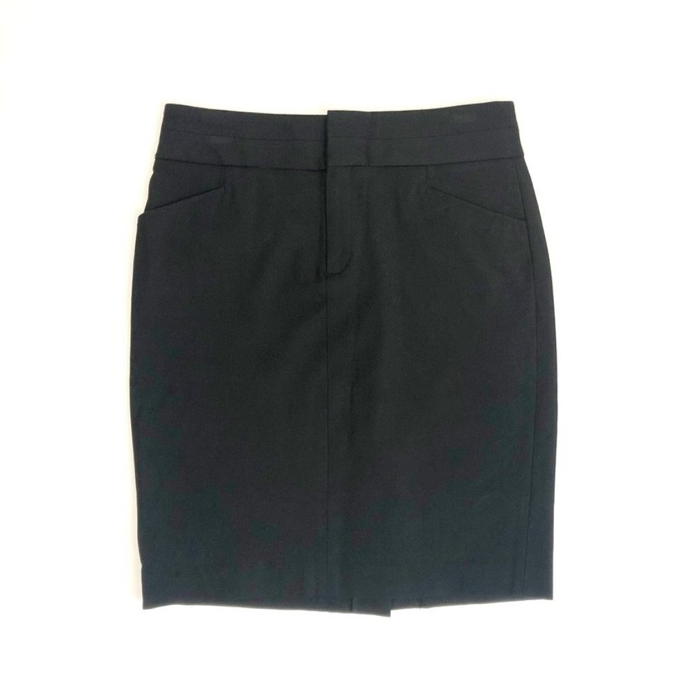 NWOT Banana Republic Skirt Women's 6 Black Career or Casual Wear Stretch Midi